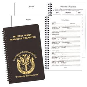 Custom Military Readiness Organizer/ Leatherette Cover