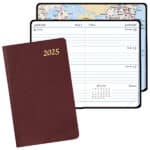 Custom Mini Weekly Pocket Planner w/ Continental Vinyl Cover - 1