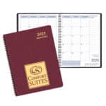 Custom Monthly Desk Appointment Calendar/Planner w/ Shimmer Cover