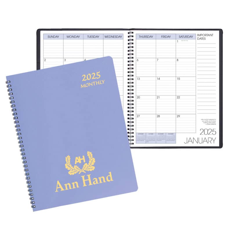 Custom Monthly Desk Appointment Calendar/Planner w/ Twilight Cover