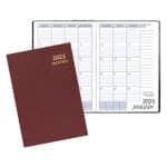Custom Monthly Desk Saddle Stitched Appointment Planner W/ Leatherette Cover - 1