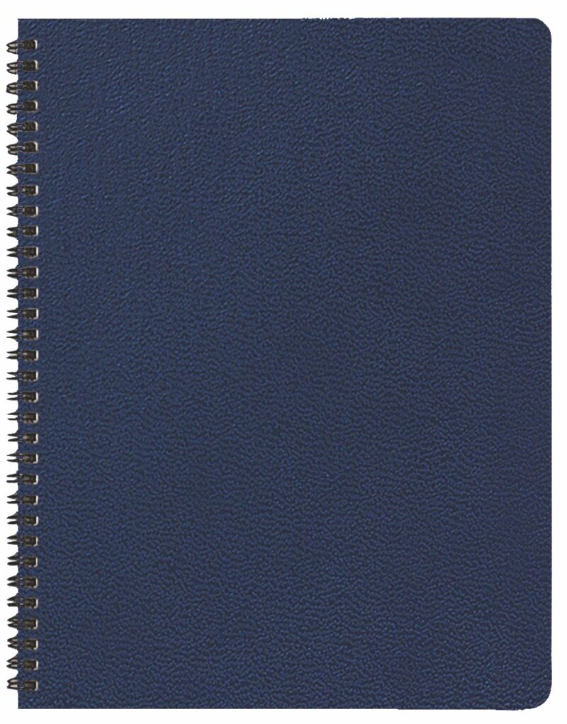 Custom Monthly Desk Wire Bound Appointment Calendar/Planner w/ Leatherette Cover - 2