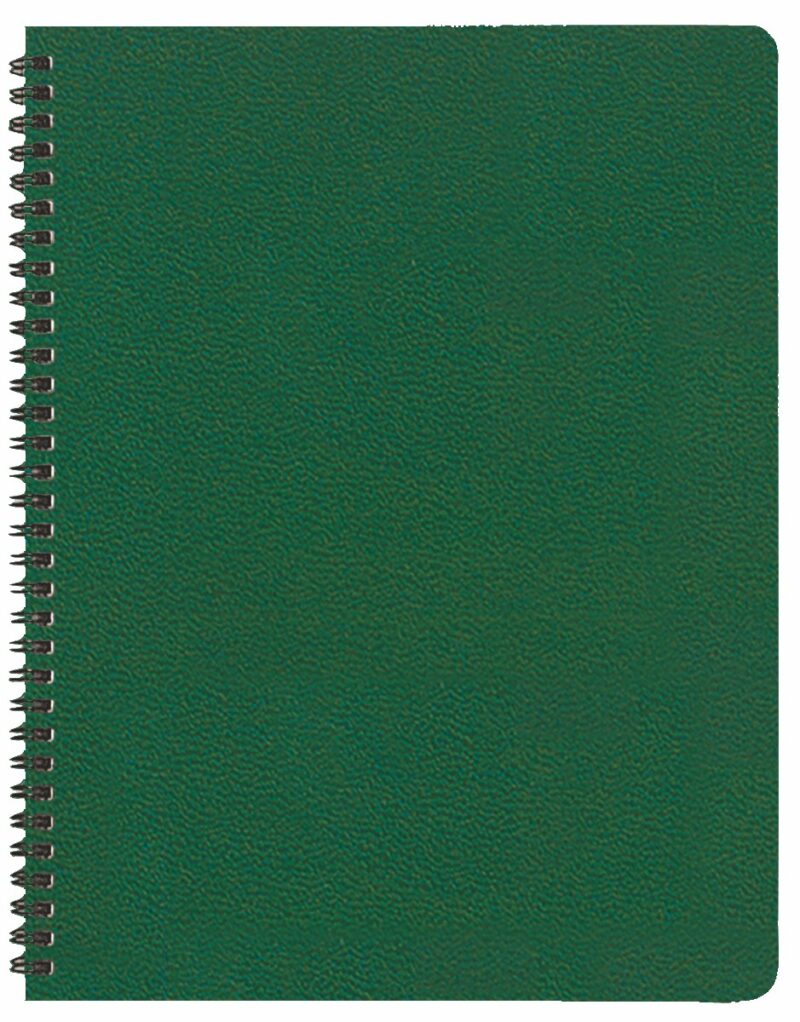 Custom Monthly Desk Wire Bound Appointment Calendar/Planner w/ Leatherette Cover - 3