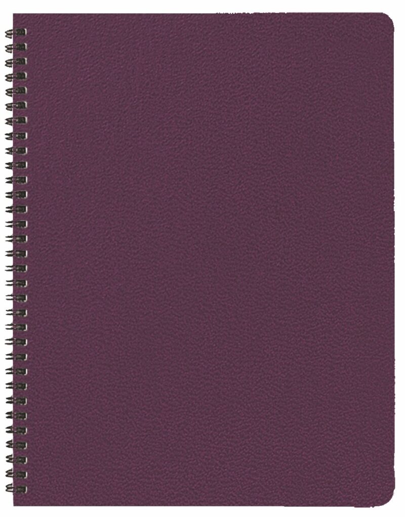 Custom Monthly Desk Wire Bound Appointment Calendar/Planner w/ Leatherette Cover - 6