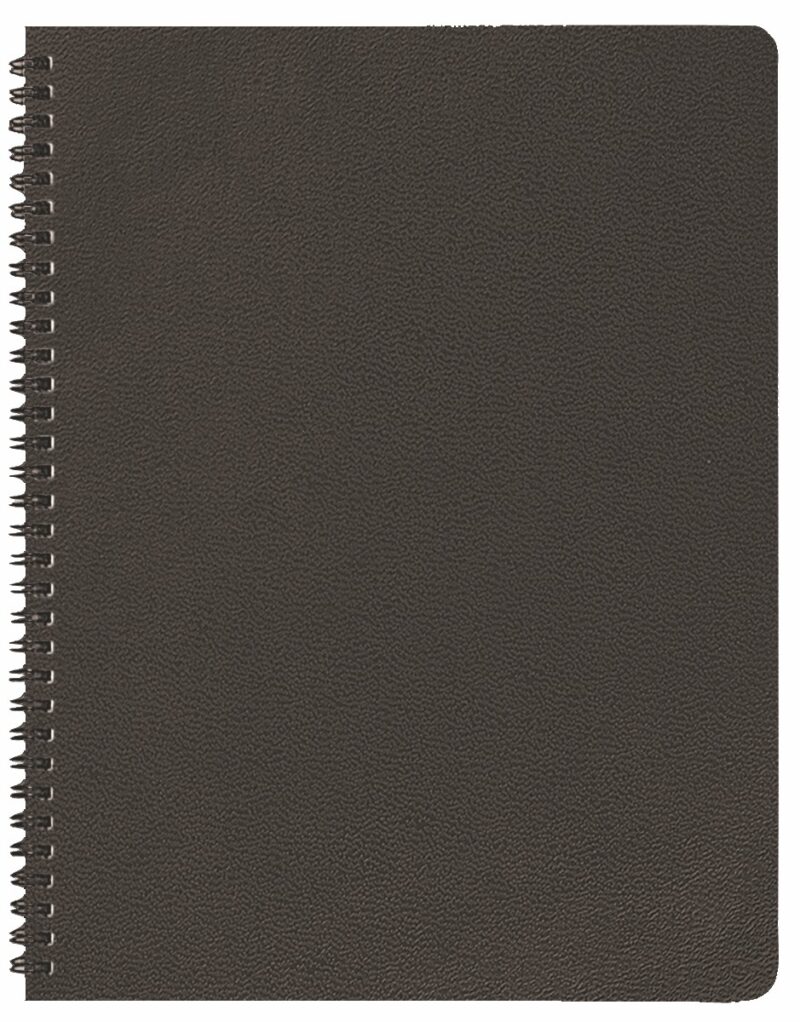 Custom Monthly Desk Wire Bound Appointment Calendar/Planner w/ Leatherette Cover - 8