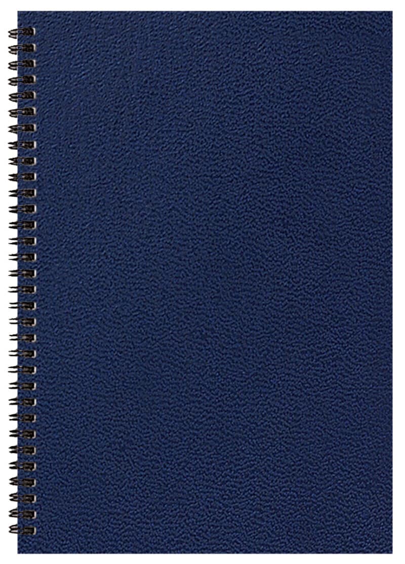 Custom Monthly Desk Wire Bound Appointment Planner w/ Leatherette Cover - 2