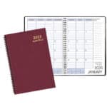 Custom Monthly Desk Wire Bound Appointment Planner w/ Shimmer Cover - 1