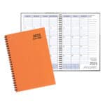 Custom Monthly Desk Wire Bound Appointment Planner w/ Technocolor Cover - 1