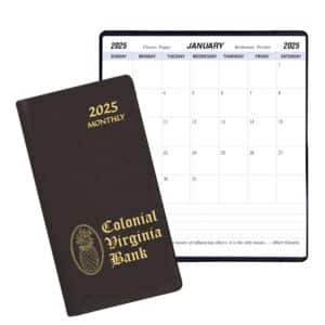 Custom Monthly Pocket Planner w/ Continental Cover