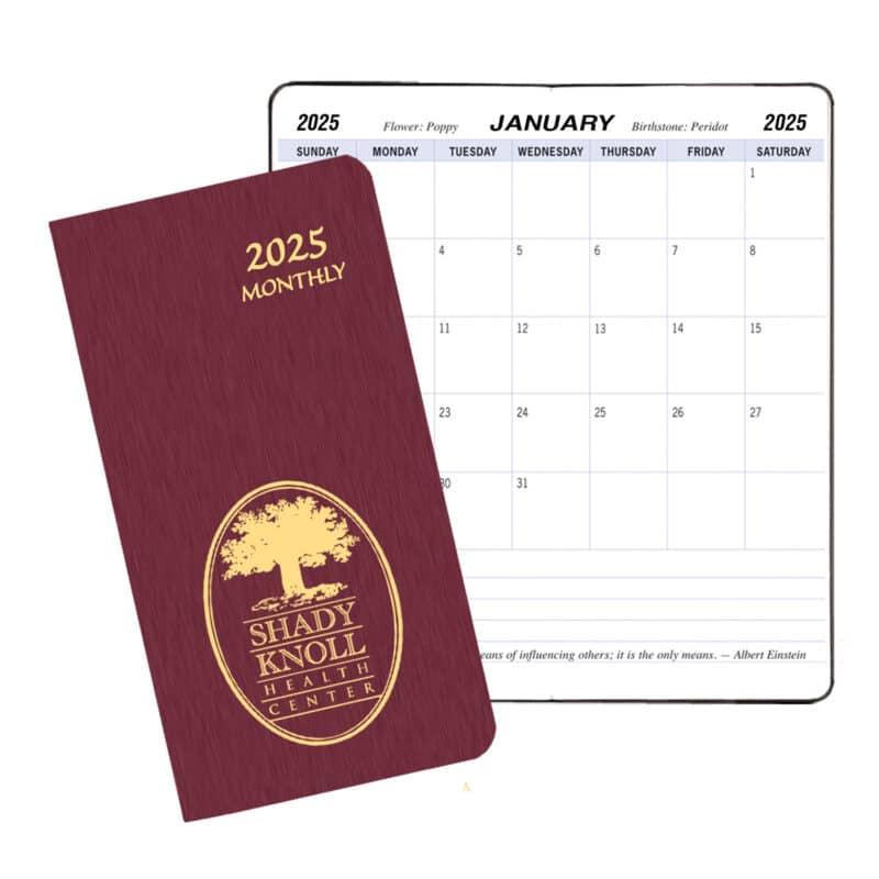 Custom Monthly Pocket Planner w/ Shimmer Cover