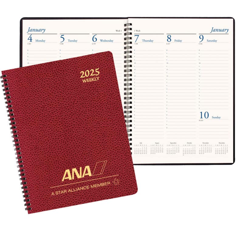 Custom Professional Weekly Desk Appointment Planner w/ Cobblestone Cover