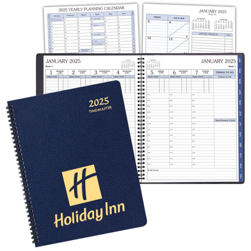 Custom Time Management Planner w/ Leatherette Cover