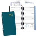 Custom Time Management Pocket Planner w/ Leatherette Cover - 1