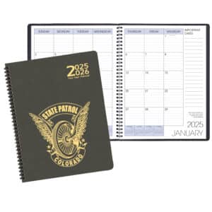 Custom Two Year Monthly Desk Planner w/ Canyon Cover