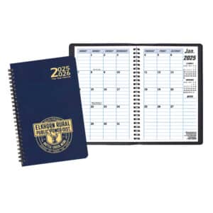 Custom Two Year Monthly Desk Planner w/ Leatherette Cover