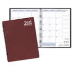 Custom Two Year Monthly Desk Planner w/ Leatherette Cover - 1
