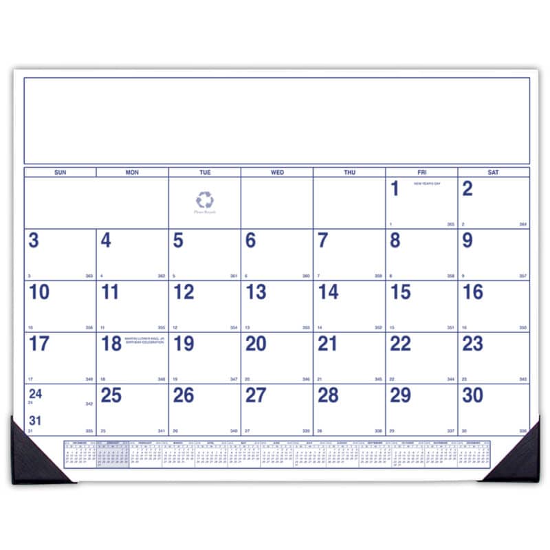 Custom Custom Desk Pad Calendar 17"x22" (2 Color) - 2
